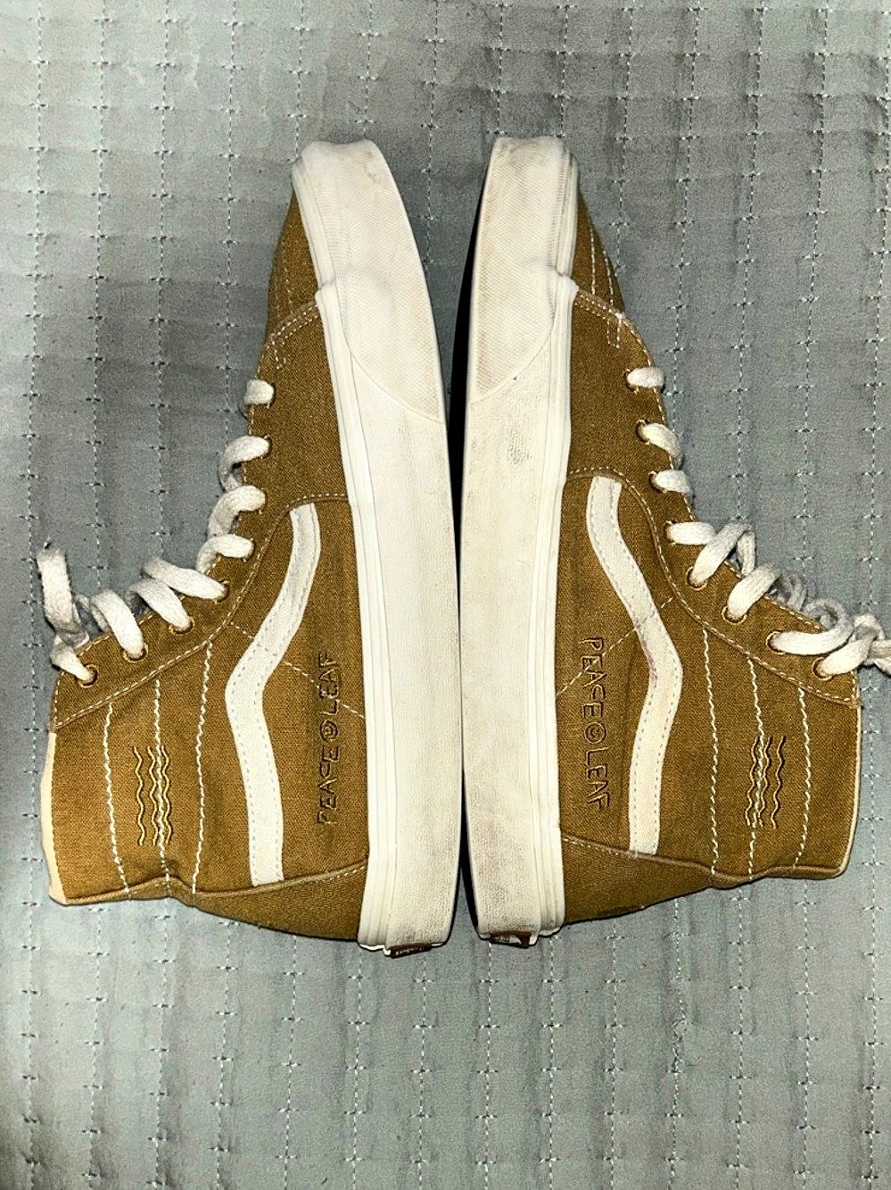 Vans Sk8-Hi Tapered Eco Theory "Peace Leaf" Sneaker - Mustard Yellow - M9/W10.5